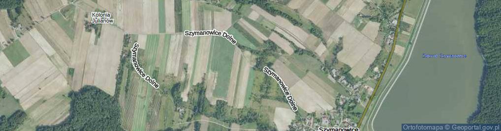 Zdjęcie satelitarne Szymanowice Dolne ul.